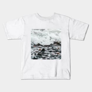 SCENERY 68 - Clear White Sea Water Wave Rock Beach Kids T-Shirt